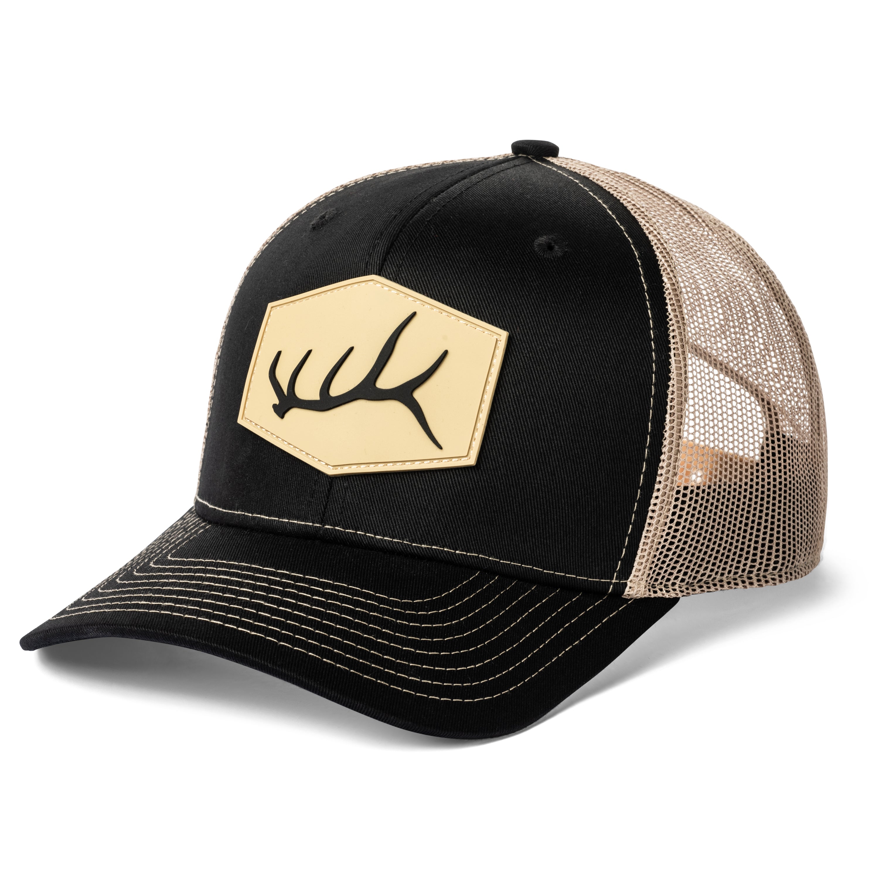 Elk Antler Patch (Black)