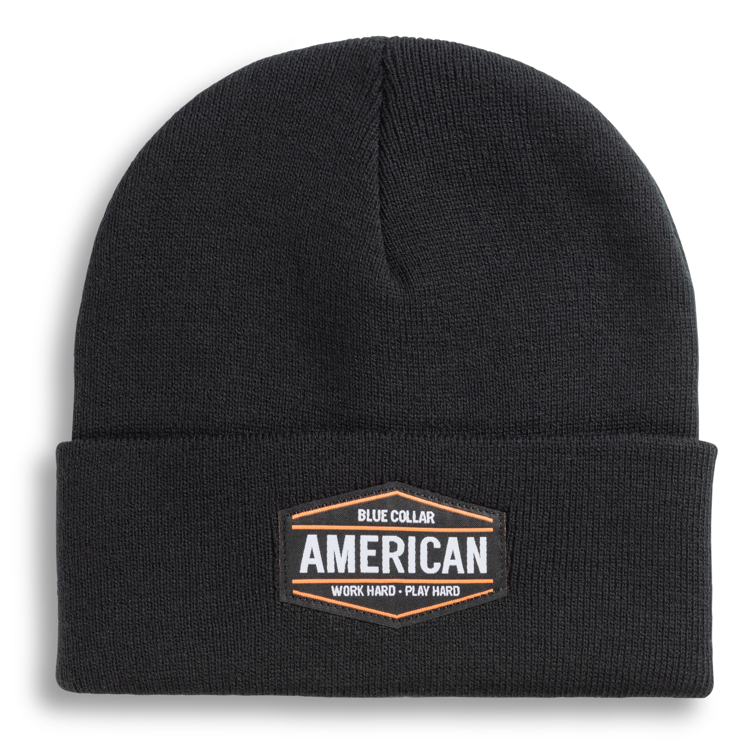 Blue Collar American Beanie (Black)