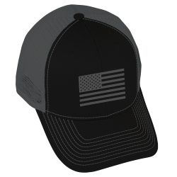 American Flag Embroidery Black
