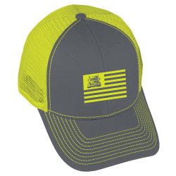 Trucker Flag - Charcoal/Neon Green