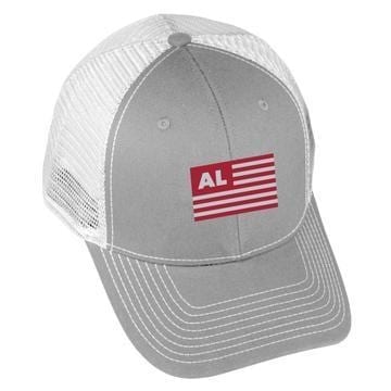 USA Flag - AL - Grey/White