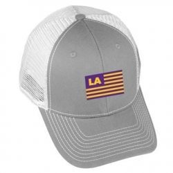 USA Flag - LA - Grey/White