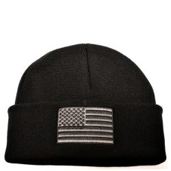 American Flag Knit Black