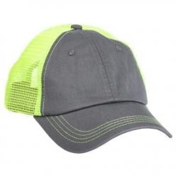 615 Mesh Snapback Hat Charcoal/Neon Green