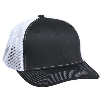 901 Mesh Snapback Hat Black/White