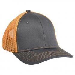 901 Mesh Snapback Hat Charcoal/Orange