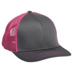 901 Mesh Snapback Hat Charcoal/Pink
