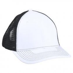 901 Mesh Snapback Hat OD White/Black