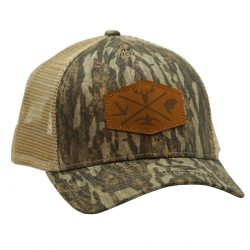 Mossy Oak Outdoor Series Leather Patch Bottom Land/Khaki Mesh