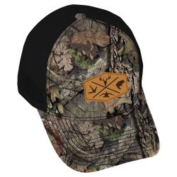 Mossy Oak Outdoor Series Leather Patch Break up country Mesh black