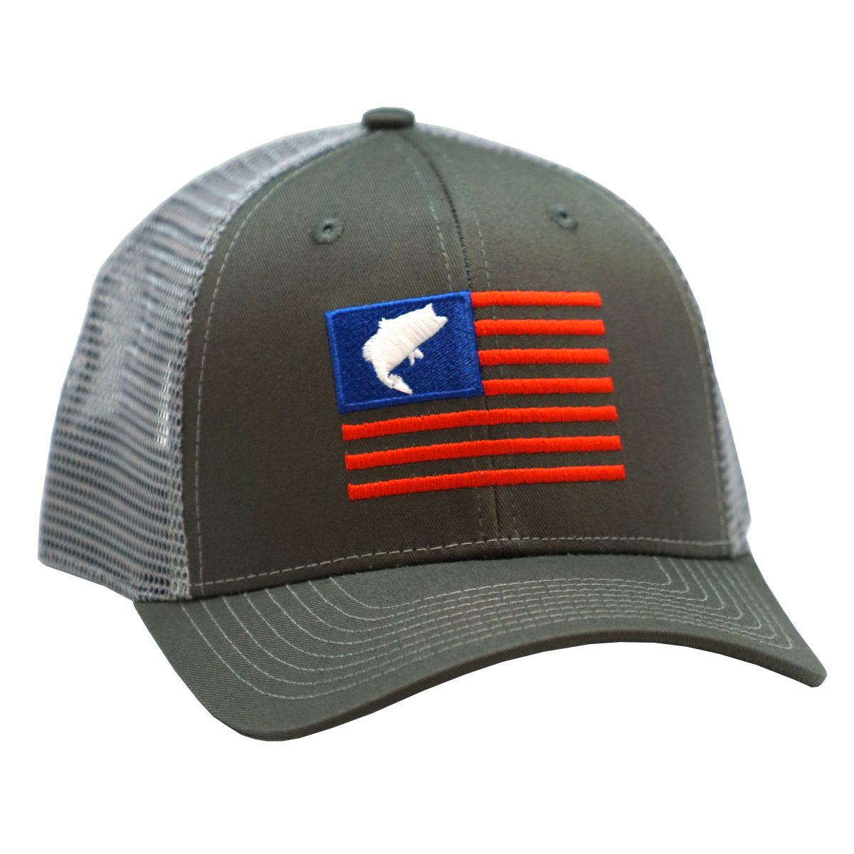 Bass Flag Embroidery Charcoal Grey 3