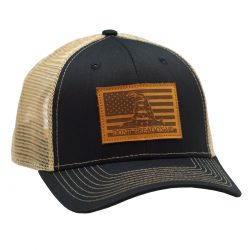 American Flag Leather Patch Dont Tread on me Black Tan