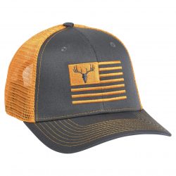 Deer Flag Embroidery Charcoal Neon Orange