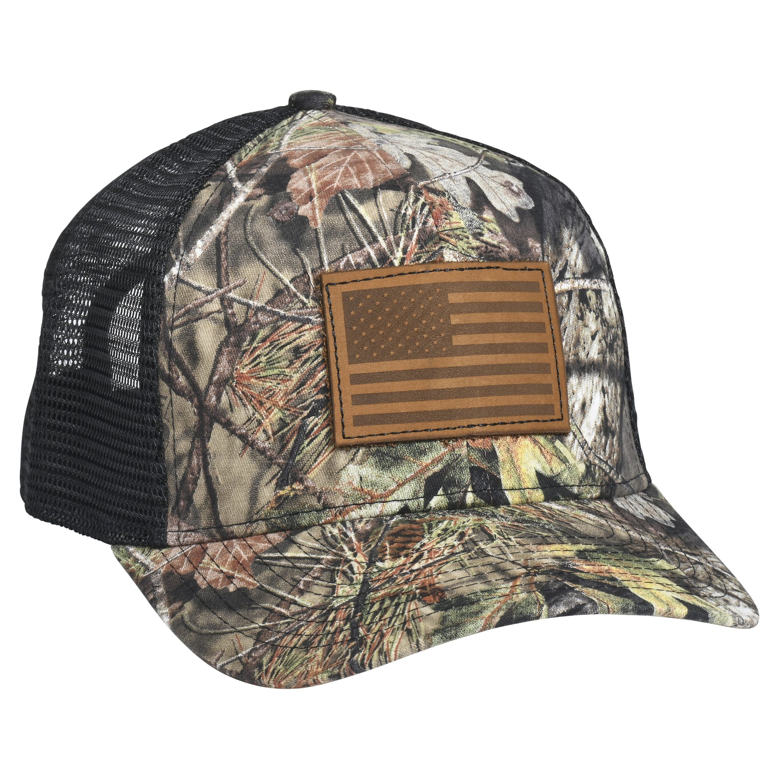 American Flag Leather Patch Break Up Country/Black