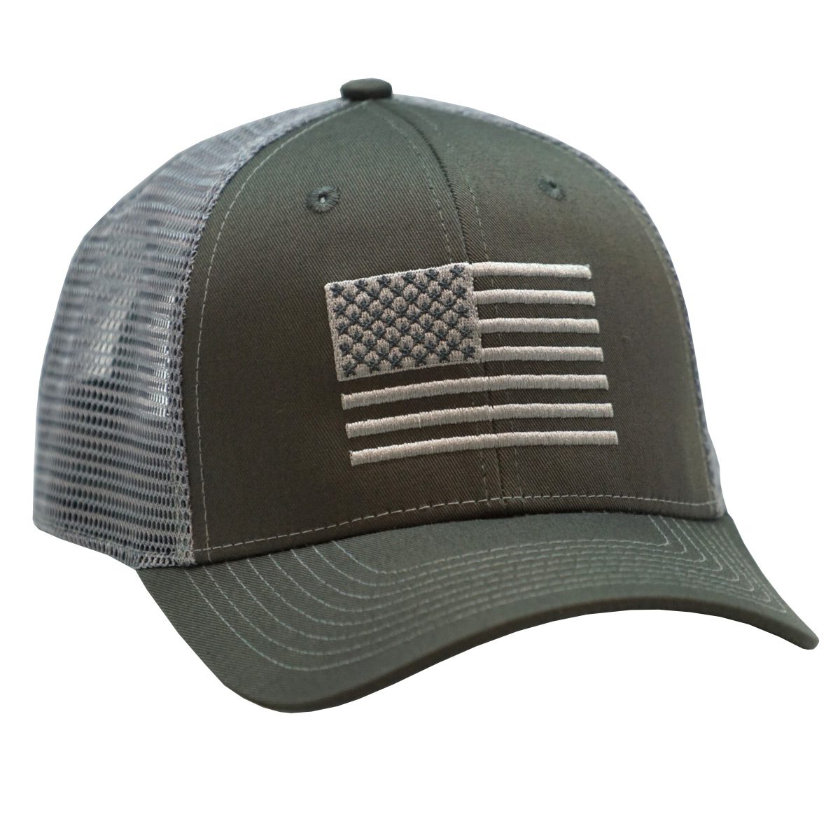 American Flag Embroidery Charcoal/Gray