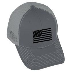 American Flag Embroidery Charcoal Grey