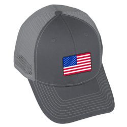 Rubber Patch American Flag Logo Charcoal/Light Gray Mesh