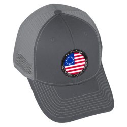 Rubber Patch Betsy Ross Charcoal Light Gray Mesh