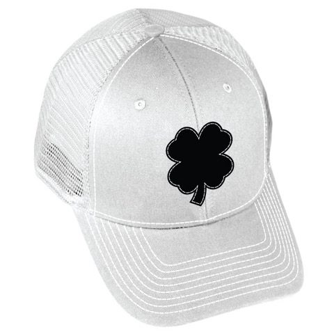 White White mesh 4 leaf clover rubber patch series