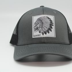 Chief Woven Patch on Charcoal/Black Mesh 901 Series Front