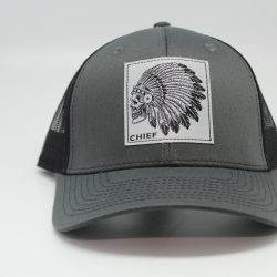 Chief Woven Patch on Charcoal/Black Mesh 901 Series Front