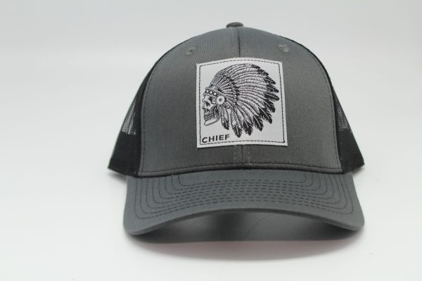 Chief Woven Patch on Charcoal/Black Mesh 901 Series Front