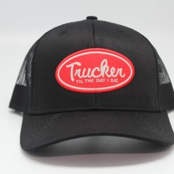 Trucker Till The Day I Die Black Mesh Red Patch Front