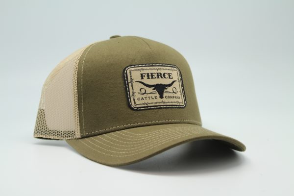 Olive Colored Fierce Hat - Side
