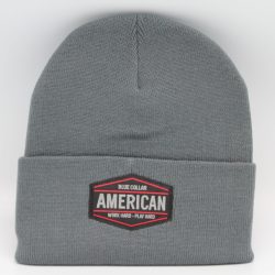 Blue Collar American Logo Gray Beanie