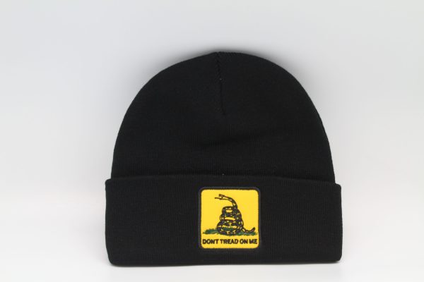 Don't Tread on Me Logo Black Beanie