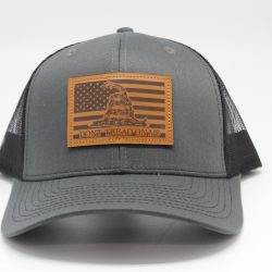 Don't Tread on Me Leather Patch on Charcoal/Black Mesh Front