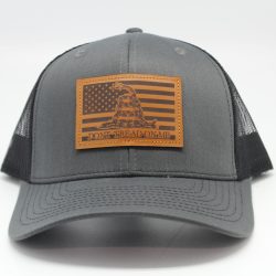 Don't Tread on Me Leather Patch on Charcoal/Black Mesh Front