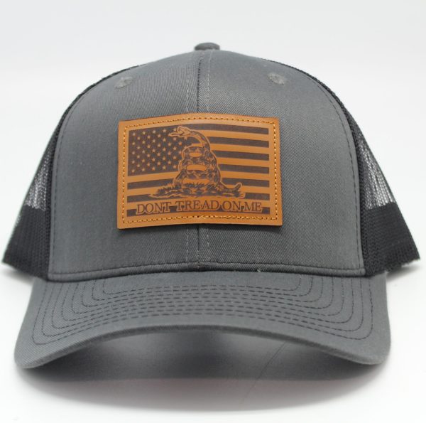 Don't Tread on Me Leather Patch on Charcoal/Black Mesh Front