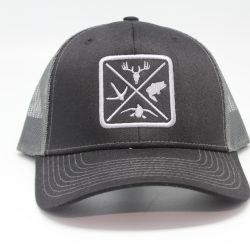 Outdoor Series Cap Black/ Charcoal Mesh with Silver Patch