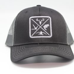 Outdoor Series Cap Black/ Charcoal Mesh with Silver Patch