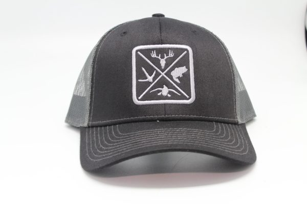 Outdoor Series Cap Black/ Charcoal Mesh with Silver Patch