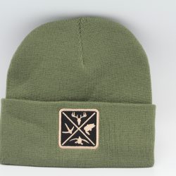 Winter Knit Beanie Outdoor Logo Olive Green