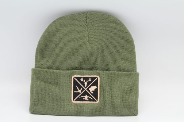Winter Knit Beanie Outdoor Logo Olive Green
