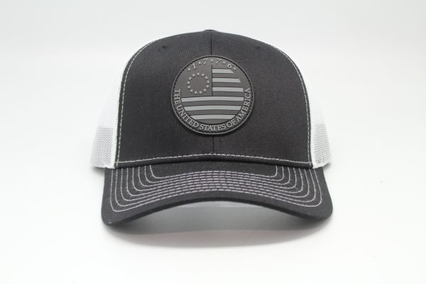 Rubber Patch Betsy Ross Black/Gray Logo Black/White Mesh