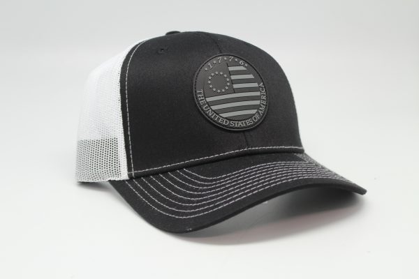 Rubber Patch Betsy Ross Black/Gray Logo Black/White Mesh