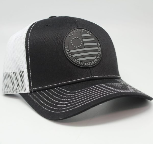 Rubber Patch Betsy Ross Black/Gray Logo Black/White Mesh