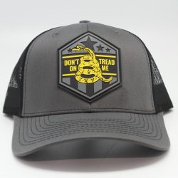 Don't Tread on Me Rubber Patch on Charcoal/Black Mesh