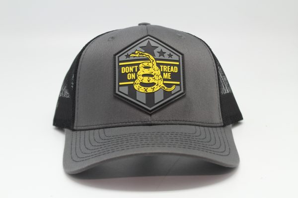 Don't Tread on Me Rubber Patch on Charcoal/Black Mesh