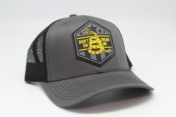 Don't Tread on Me Rubber Patch on Charcoal/Black Mesh