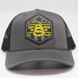 Don't Tread on Me Rubber Patch on Charcoal/Black Mesh