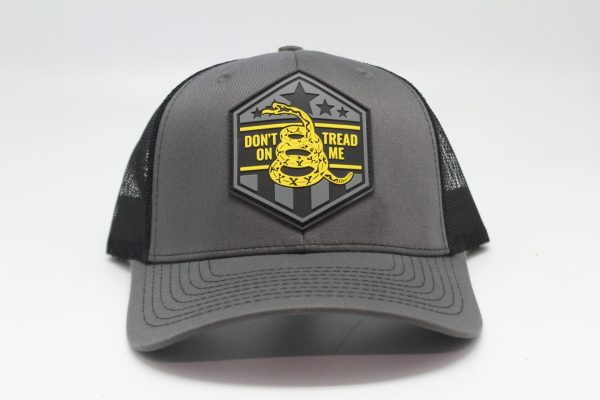 Don't Tread on Me Rubber Patch on Charcoal/Black Mesh
