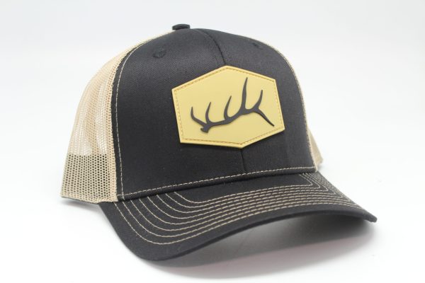 Elk Shed Rubber Patch on Black/Tan Mesh