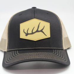 Elk Shed Rubber Patch on Black/Tan Mesh