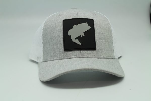 Big Bass Rubber Patch on Heather/White Mesh