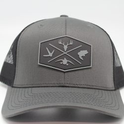Outdoor Series Rubber Patch Charcoal - Black Mesh